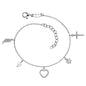 ENGELSRUFER SILVER FAITH LOVE HOPE PEARL SHINY CZ BRACELET
