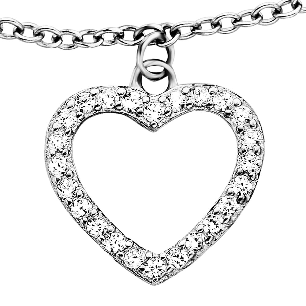 ENGELSRUFER FAITH LOVE HOPE WING HEART CROSS CZ BRACELET