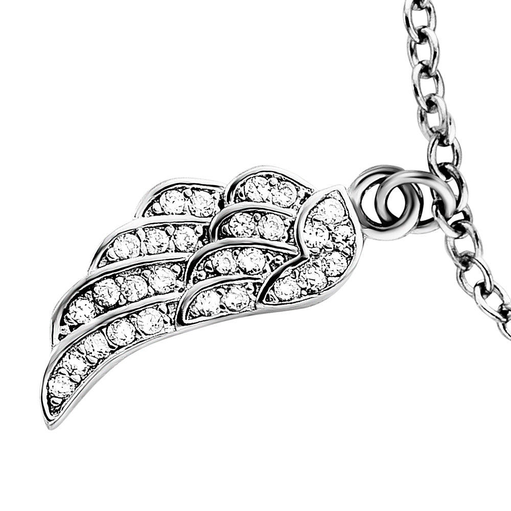 ENGELSRUFER FAITH LOVE HOPE WING HEART CROSS CZ BRACELET