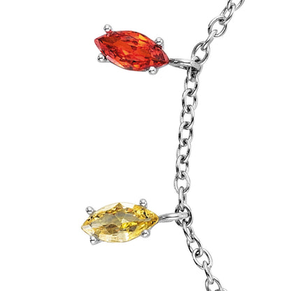 ENGELSRUFER SILVER RAINBOW MARQUISE CZ BRACELET