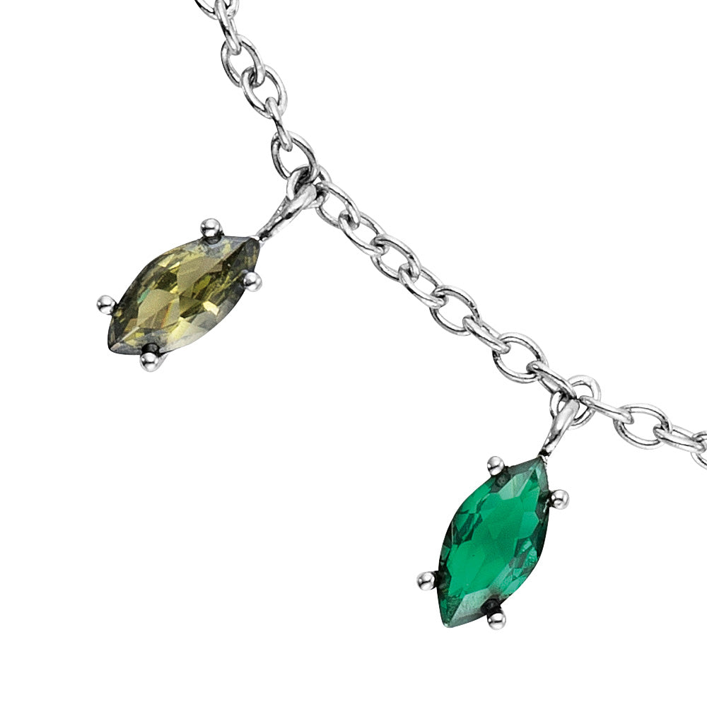 ENGELSRUFER SILVER RAINBOW MARQUISE CZ BRACELET