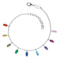 ENGELSRUFER SILVER RAINBOW MARQUISE CZ BRACELET