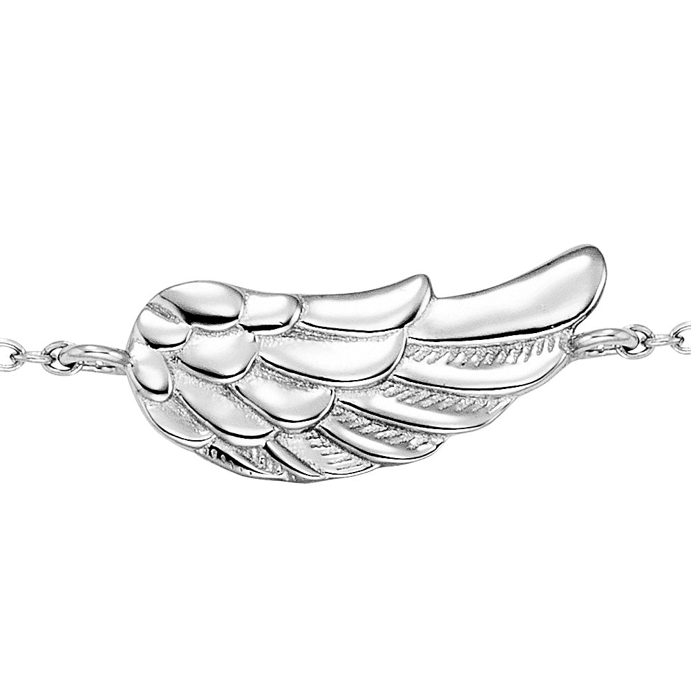 ENGELSRUFER SILVER ANGEL FEATHER WING BRACELET