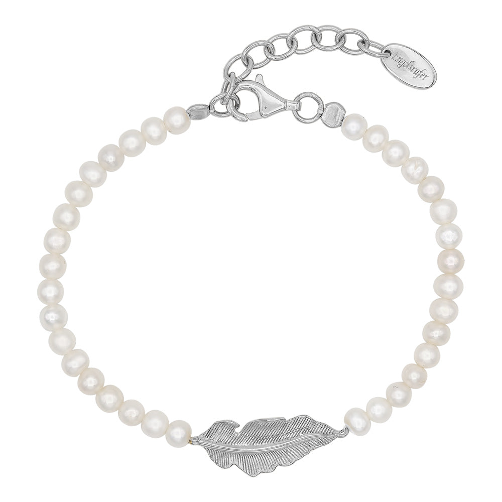 ENGELSRUFER SILVER GLORY FEATHER PEARL BRACELET