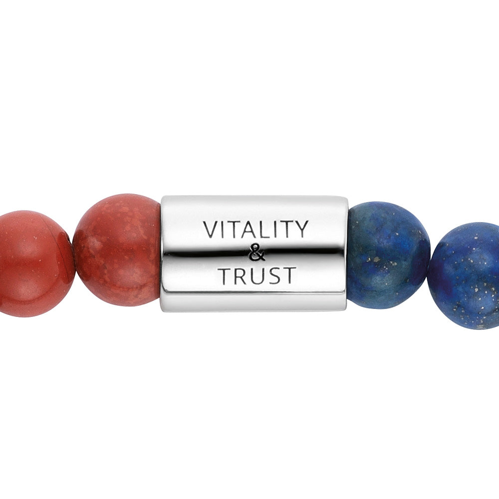 ENGELSRUFER RED JASPER & LAPIS LAZULI MEDIUM BRACELET
