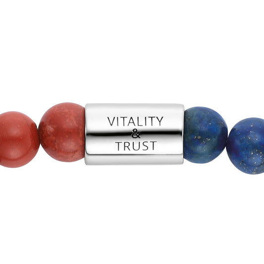 ENGELSRUFER RED JASPER & LAPIS LAZULI MEDIUM BRACELET