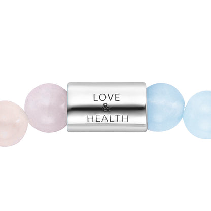 ENGELSRUFER ROSE QUARTZ & BLUE AGATE MEDIUM BRACELET