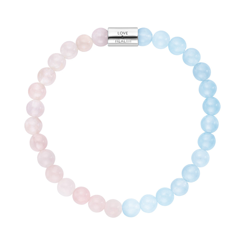 ENGELSRUFER ROSE QUARTZ & BLUE AGATE MEDIUM BRACELET