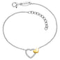 ENGELSRUFER SILVER & GOLD HEART BEAT CZ BRACELET