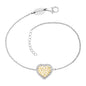 ENGELSRUFER GOLD FLOWER OF LIFE HEART CZ BRACELET