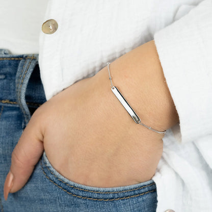 ENGELSRUFER SILVER LITTLE MOON ID BRACELET