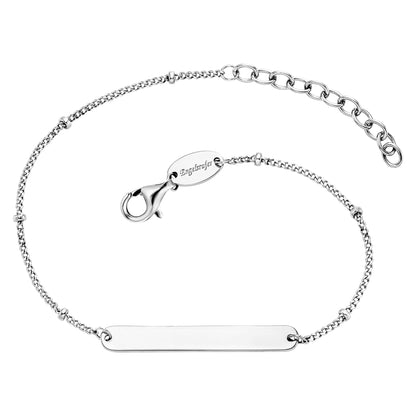 ENGELSRUFER SILVER LITTLE MOON ID BRACELET