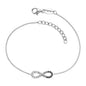 ENGELSRUFER SILVER DARK SHADE INFINITY CZ BRACELET