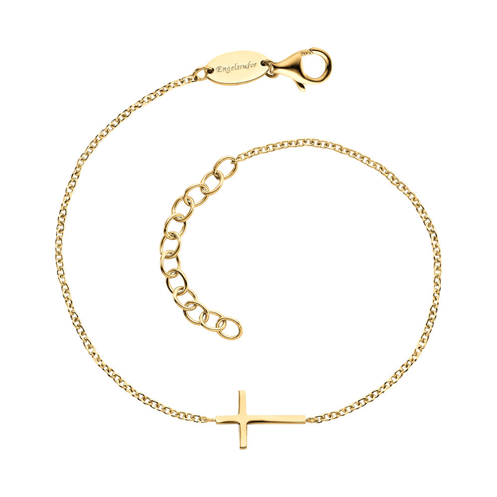 ENGELSRUFER GOLD LITTLE CROSS BRACELET