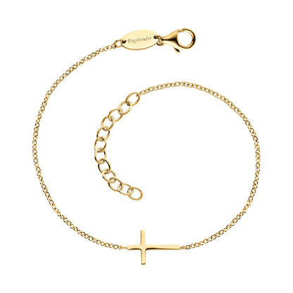 ENGELSRUFER GOLD LITTLE CROSS BRACELET