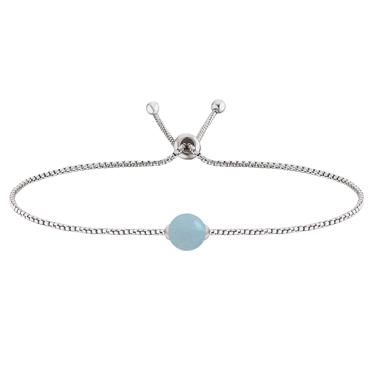 ENGELSRUFER SILVER BLUE AGATE LITTLE GEM BRACELET