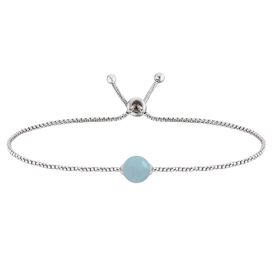 ENGELSRUFER SILVER BLUE AGATE LITTLE GEM BRACELET