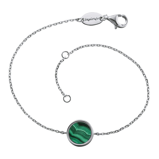 ENGELSRUFER SILVER MALACHITE POWERFUL STONE BRACELET