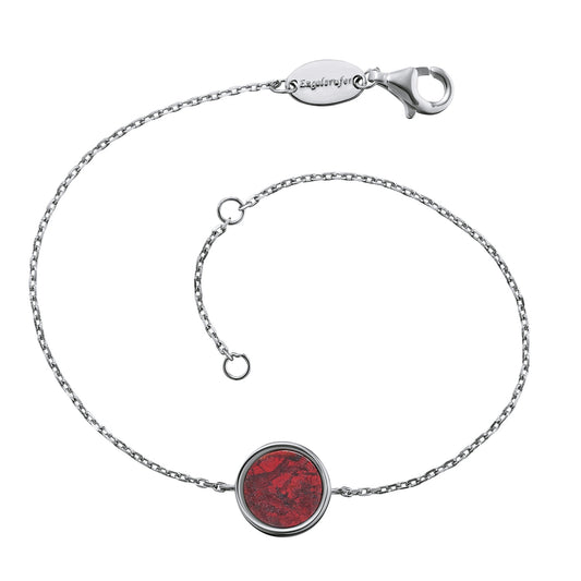 ENGELSRUFER SILVER RED JASPER POWERFUL STONE BRACELET