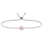 ENGELSRUFER SILVER ROSE QUARTZ LITTLE GEM BRACELET