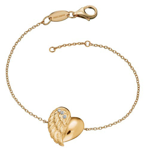 ENGELSRUFER GOLD LITTLE HEARTWING CZ BRACELET