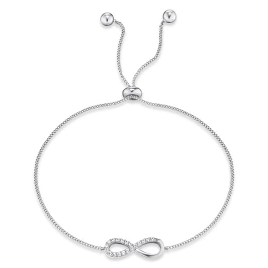 ENGELSRUFER SILVER INFINITY CZ BRACELET
