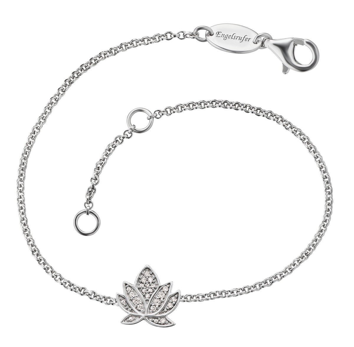 ENGELSRUFER SILVER LITTLE LOTUS CZ BRACELET