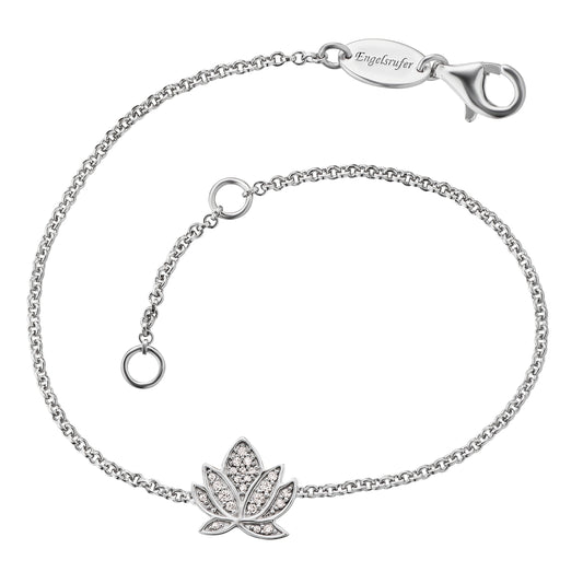 ENGELSRUFER SILVER LITTLE LOTUS CZ BRACELET