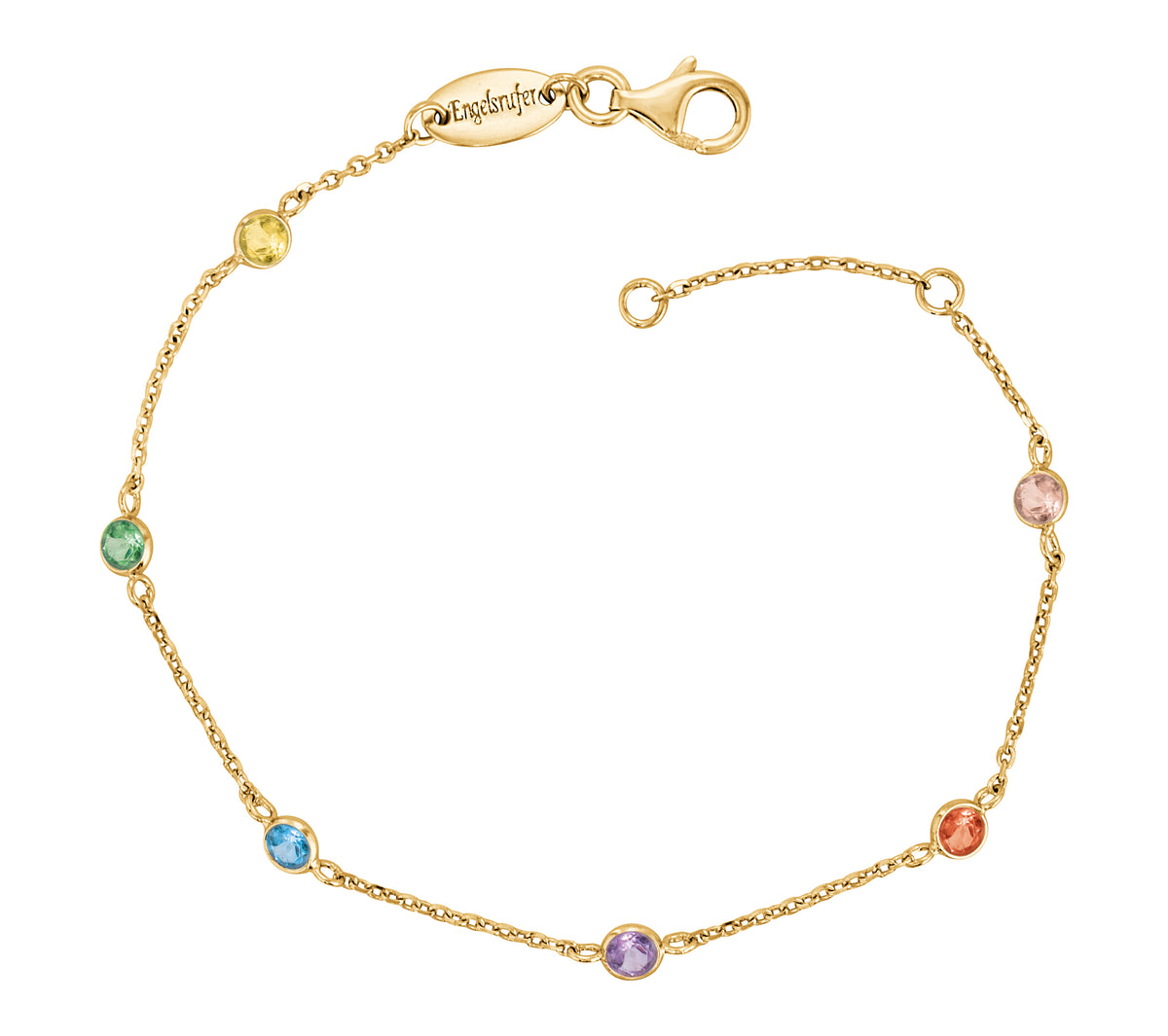 ENGELSRUFER GOLD MOONLIGHT RAINBOW CZ BRACELET