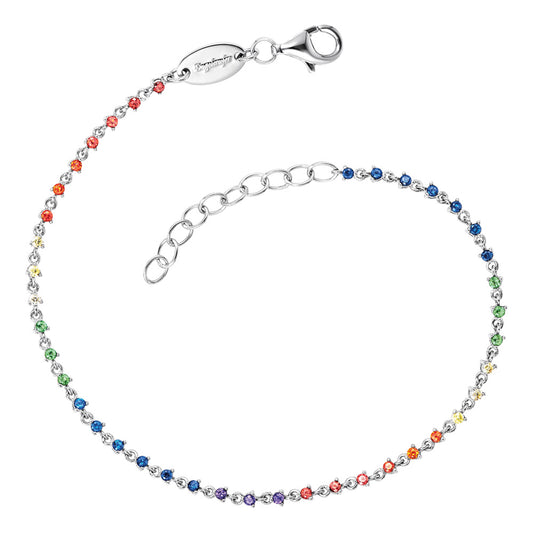 ENGELSRUFER SILVER LITTLE MOON RAINBOW CZ BRACELET