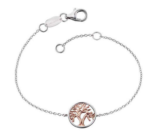 ENGELSRUFER SILVER ROSE GOLD TREE OF LIFE BRACELET