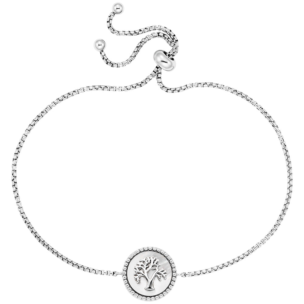 ENGELSRUFER SILVER TREE OF LIFE MOTHER OF PEARL BRACELET