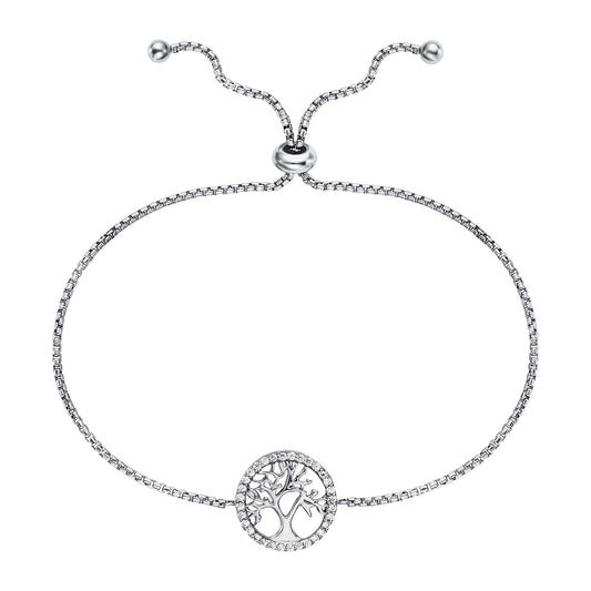 ENGELSRUFER SILVER TREE OF LIFE CZ BRACELET