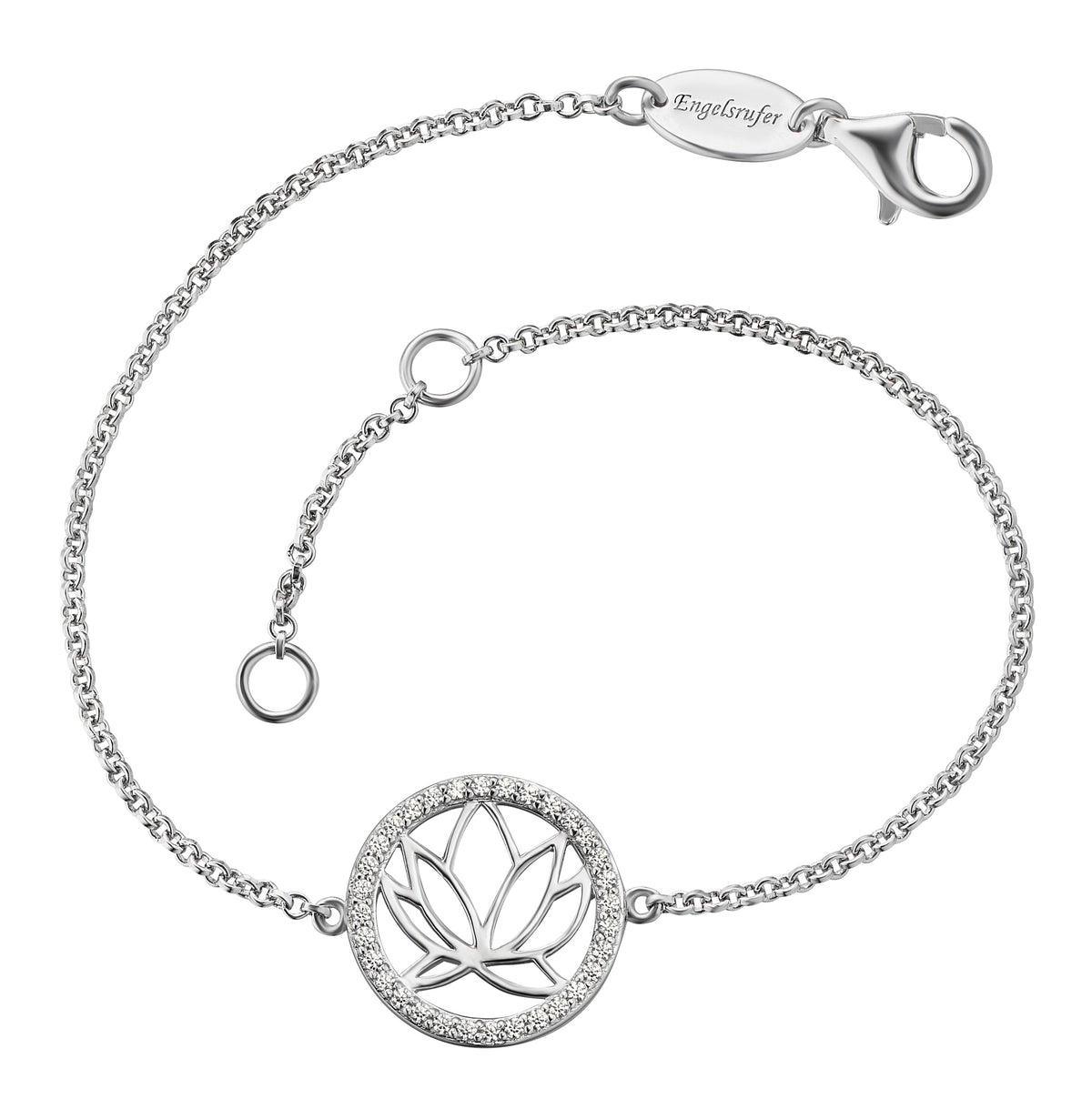 ENGELSRUFER SILVER LOTUS CZ BRACELET
