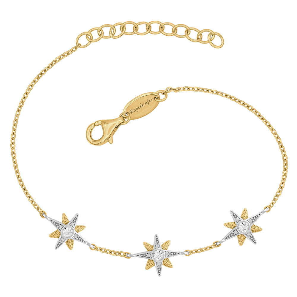 ENGELSRUFER SILVER GOLD NEW STAR BRACELET