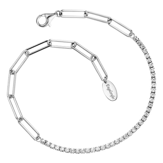 ENGELSRUFER SILVER SHINY CZ CHARM BRACELET