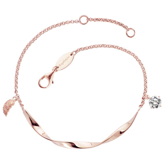 ENGELSRUFER ROSE GOLD TWIST WING CZ BRACELET