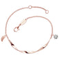 ENGELSRUFER ROSE GOLD TWIST WING CZ BRACELET
