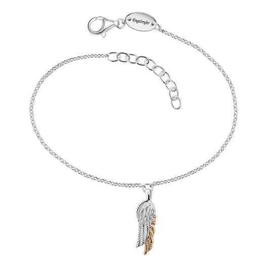 ENGELSRUFER SILVER ROSE GOLD WING DUO BRACELET