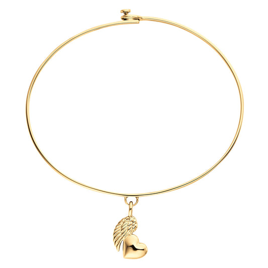 ENGELSRUFER GOLD WINGHEART WIRE BRACELET