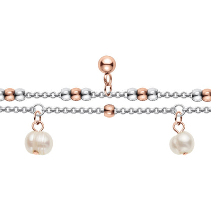ENGELSRUFER STEEL BOHO PEARL ANKLET & BRACELET