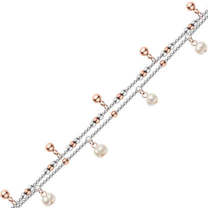 ENGELSRUFER STEEL BOHO PEARL ANKLET & BRACELET