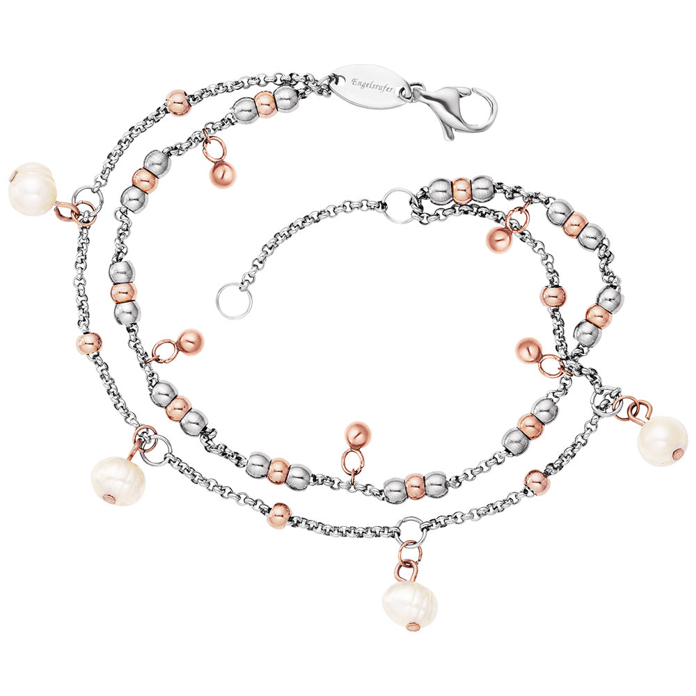 ENGELSRUFER STEEL BOHO PEARL ANKLET & BRACELET