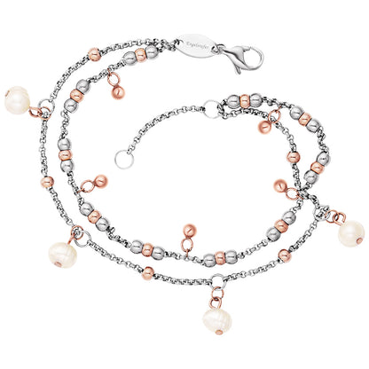 ENGELSRUFER STEEL BOHO PEARL ANKLET & BRACELET