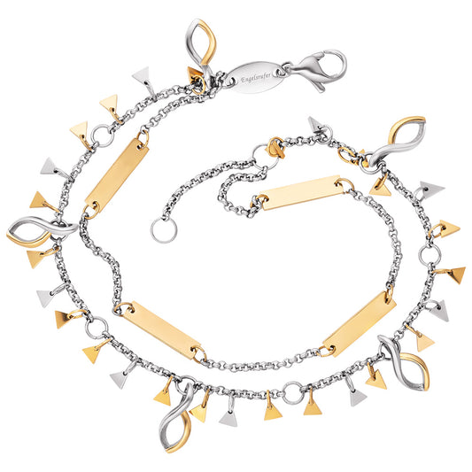 ENGELSRUFER STEEL BOHO TRIANGLE ANKLET & BRACELET