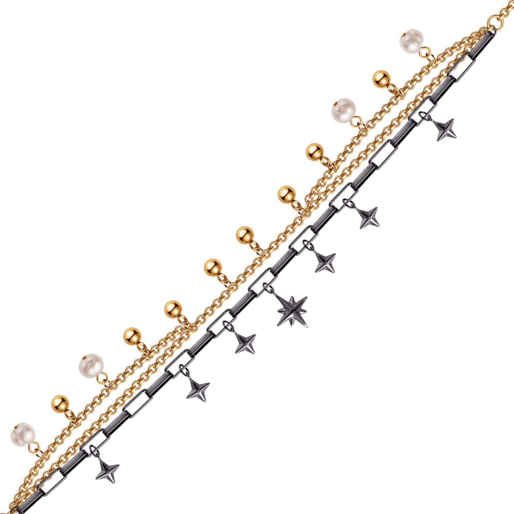 ENGELSRUFER STEEL BOHO WINDROSE ANKLET & BRACELET