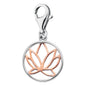 ENGELSRUFER SILVER ROSE GOLD LOTUS CHARM