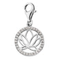 ENGELSRUFER SILVER LOTUS CZ CHARM