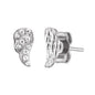 ENGELSRUFER SILVER WING DUO CZ STUD EARRINGS