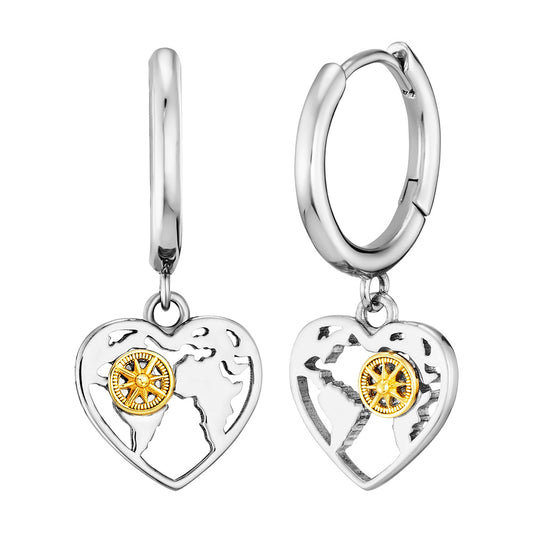 ENGELSRUFER ALOHA HEART HOOP EARRINGS